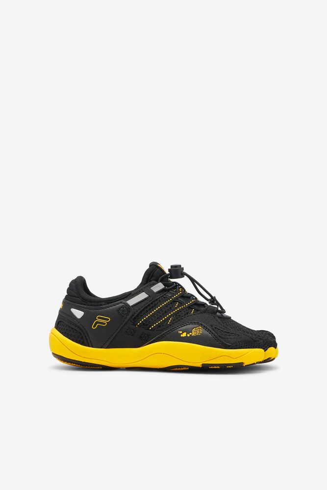 Fila Skele-toes Bay Rnr 3 Black/Yellow Sneakers Kids - NZ 75803-CHSE